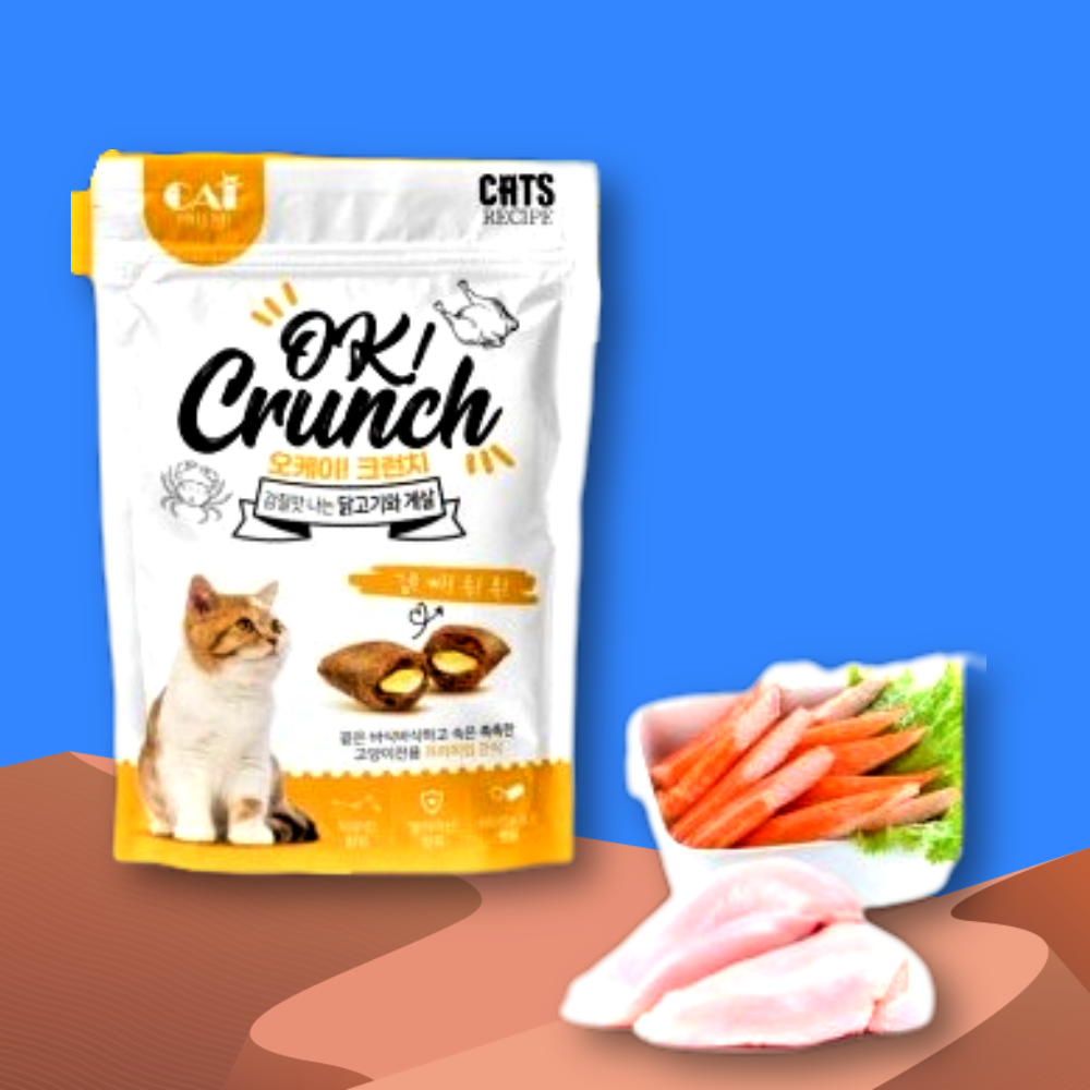 애묘 고양이간식 닭고기+개살 10개1세트 사료 영양제 수제간식