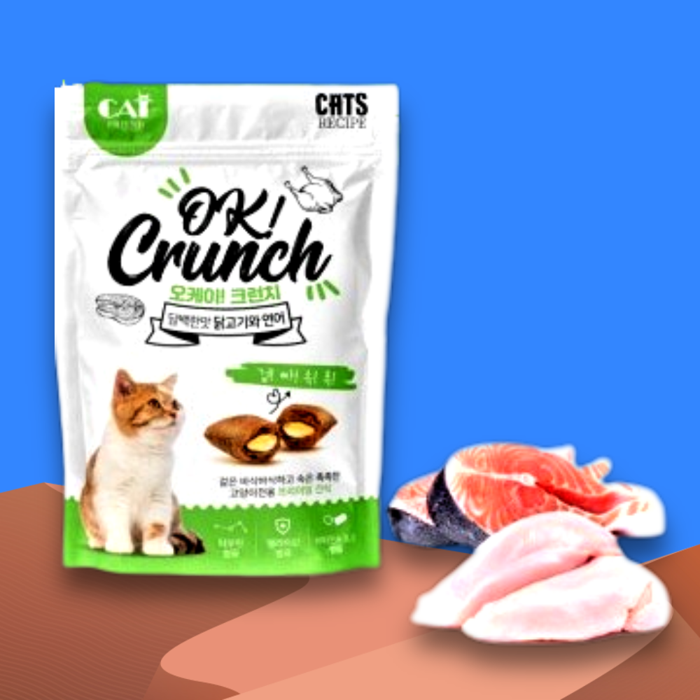 애묘 고양이간식 닭고기+연어 10개1세트 사료 영양제 수제간식